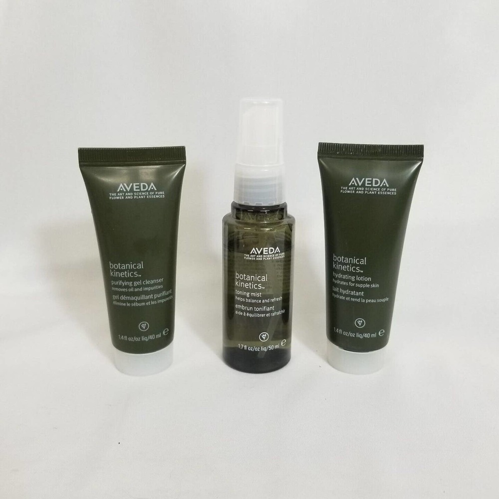 Aveda Botanical Kinetics Travel Size Purifying Cleanser Hydrating Lotion Toner
